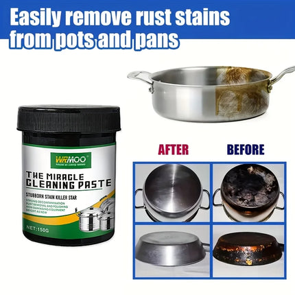 Pâte nettoyante multi-usages pour éliminer les taches tenaces et la rouille des casseroles et poêles - E-menage