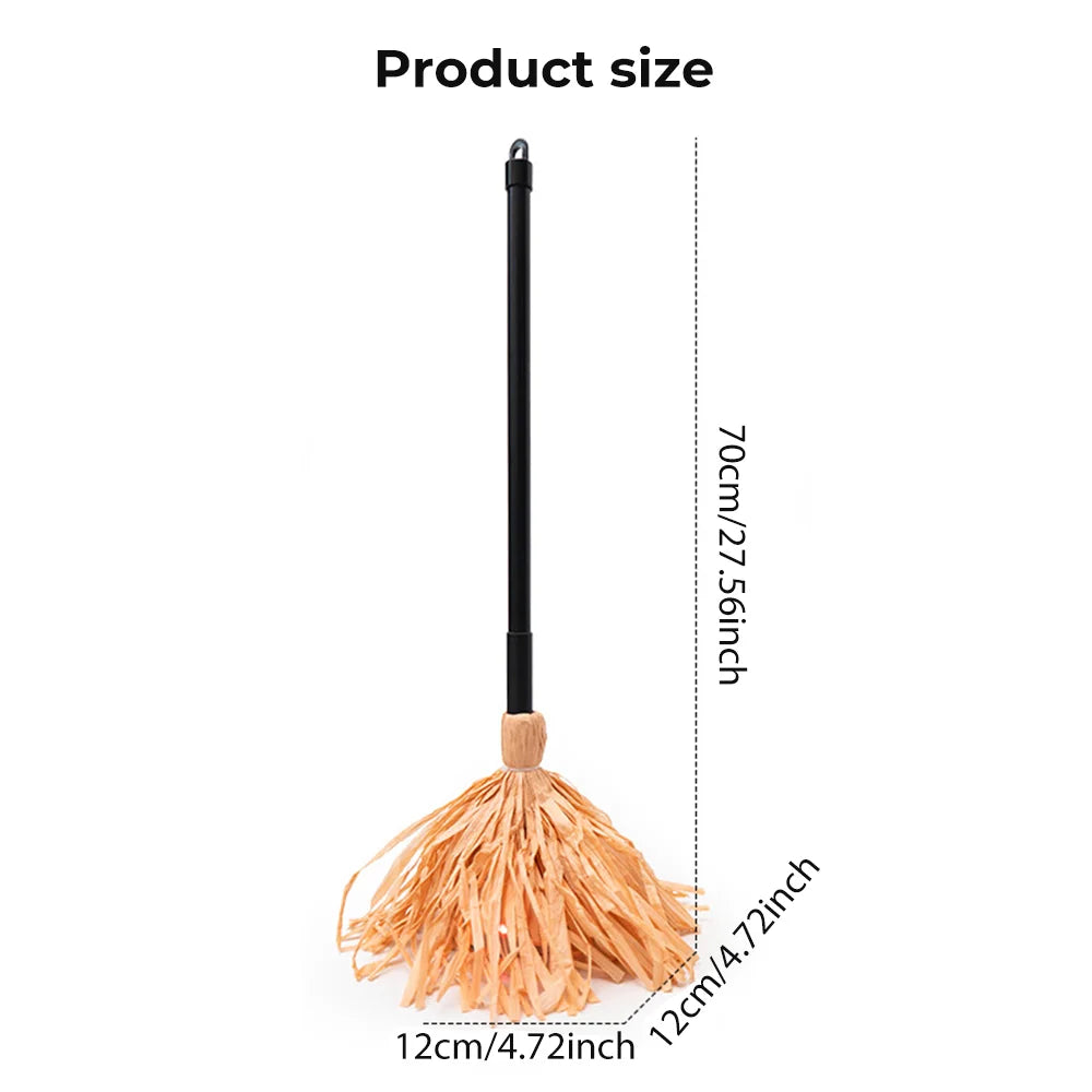Halloween Floating Witch's Broom–haunted Dancing Broom Terror Atmosphere Festive Decorations Broom With Ghost Sounds Home Decor