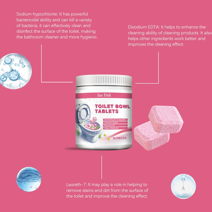 Toilet Cleaning Effervescent Tablets Cleaning Stains Remover Yellow Deodorant Freshener Automatic Toilet Bowl Bathroom Cleaner