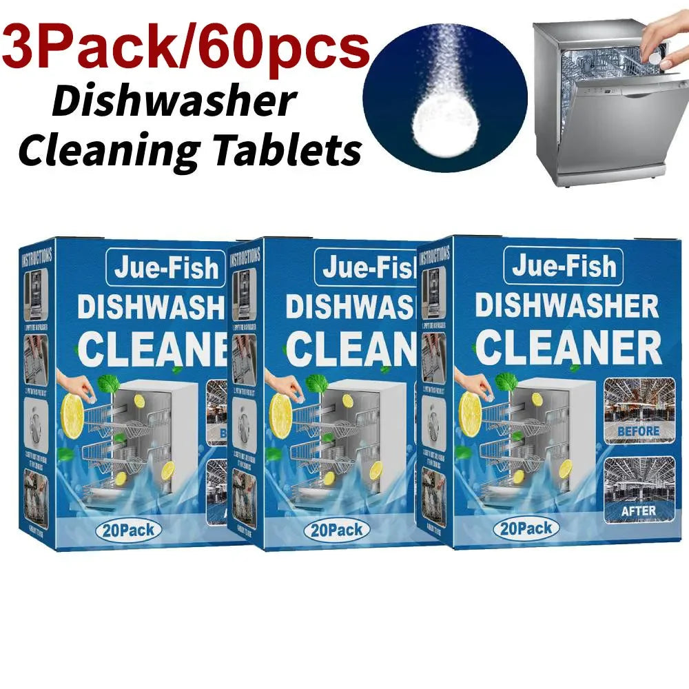 1-10pack Dishwasher Cleaner Strong Oil Stain Removal Descaling Detergent Tablets Kitchen Cleaning Tools Dishwasher Cleaning