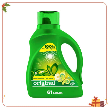 Lessive Liquide Parfum Original – 61 Lavages (88 fl oz) | Fraîcheur Longue Durée, Nettoyage en Profondeur, Compatible HE, Efficace à l’Eau Froide
