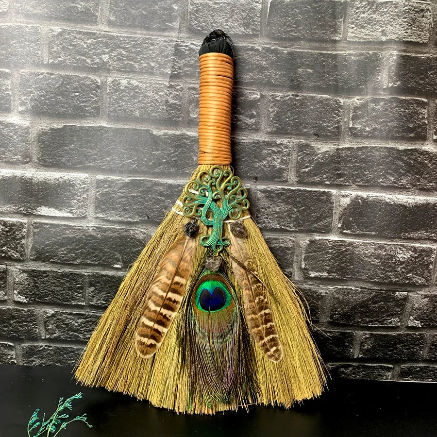 Mystical Witch Broom – Spiritual Cleansing &amp; Altar Decoration