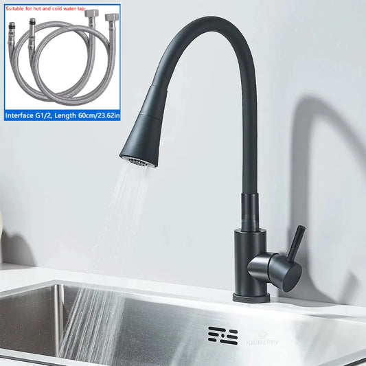 Flexible Kitchen Sink Faucet Dual Control of Hot and Cold Hand Wash Basic Faucet Single Handle Water Mixing Tap Bathroom Tap