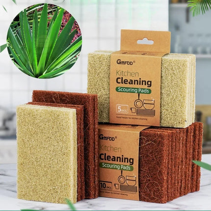Lot de 5 ou 10 éponges en microfibre de sisal