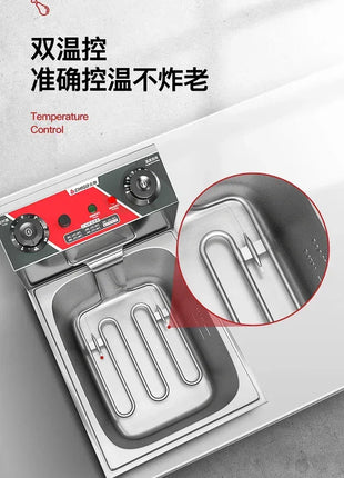 220V Fryer Electric Cookware for Kitchen Deep French Fries Commercial Fryers Frying Oil Cooker Timer Arfrai 10L Ar AF