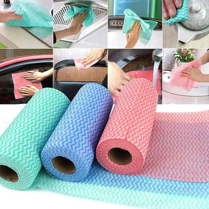 67NEW - Lot de 4 rouleaux de 200 chiffons de nettoyage jetables