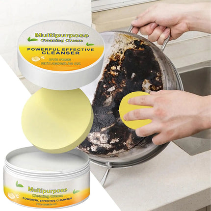 Multipurpose Cleaner Cream Powerful Decontamination Kitchen Paste Stain Remover Stain Polishing Cream for Kitchen Bathroom
