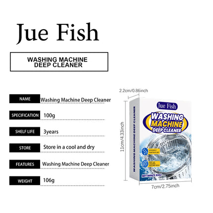 JUE-FISH Washing Machine Cleaner Powerful Remove Limescale Restore Shiny Eliminate Odor Freshing Laundry Machine Cleaning Powder