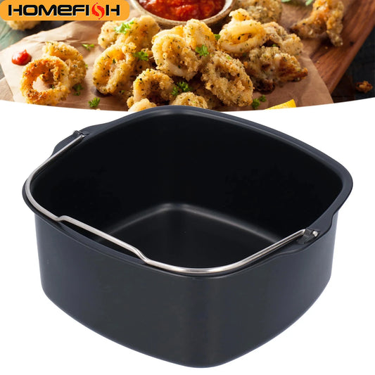 Non-stick Cake Baking Tray Basket Airfryer for Baking Dish Pan Air Fryer Accessories Baking Basket Pizza Plate Dish Pot Bakeware