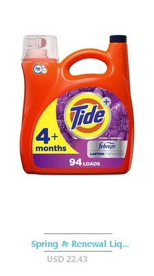 Tropical Passion Liquid Laundry Detergent Soap Ocean Driftwood Fresh Scent 312 fl oz 260 Loads Eco-Friendly HE Washer Safe