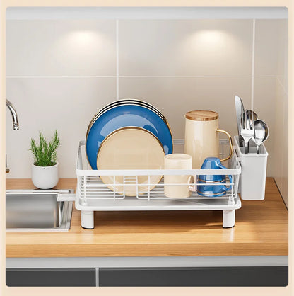 Kitchen Dish Rack, Small Volume Bowl and Plate Draining Rack, Sink, Multi-functional Tableware Draining Bowl Storage Box