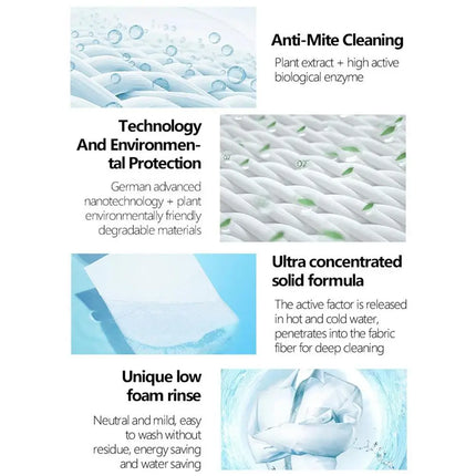 Lot de 60 lessives écologiques en feuilles de savon - E-menage