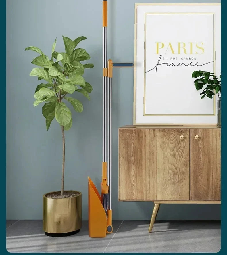 UNTIOR 1 Piece Foldable Broom & Dustpan Set Household Sweeping Tool 180° Rotating Small For Hair Garbage Cleaning Home