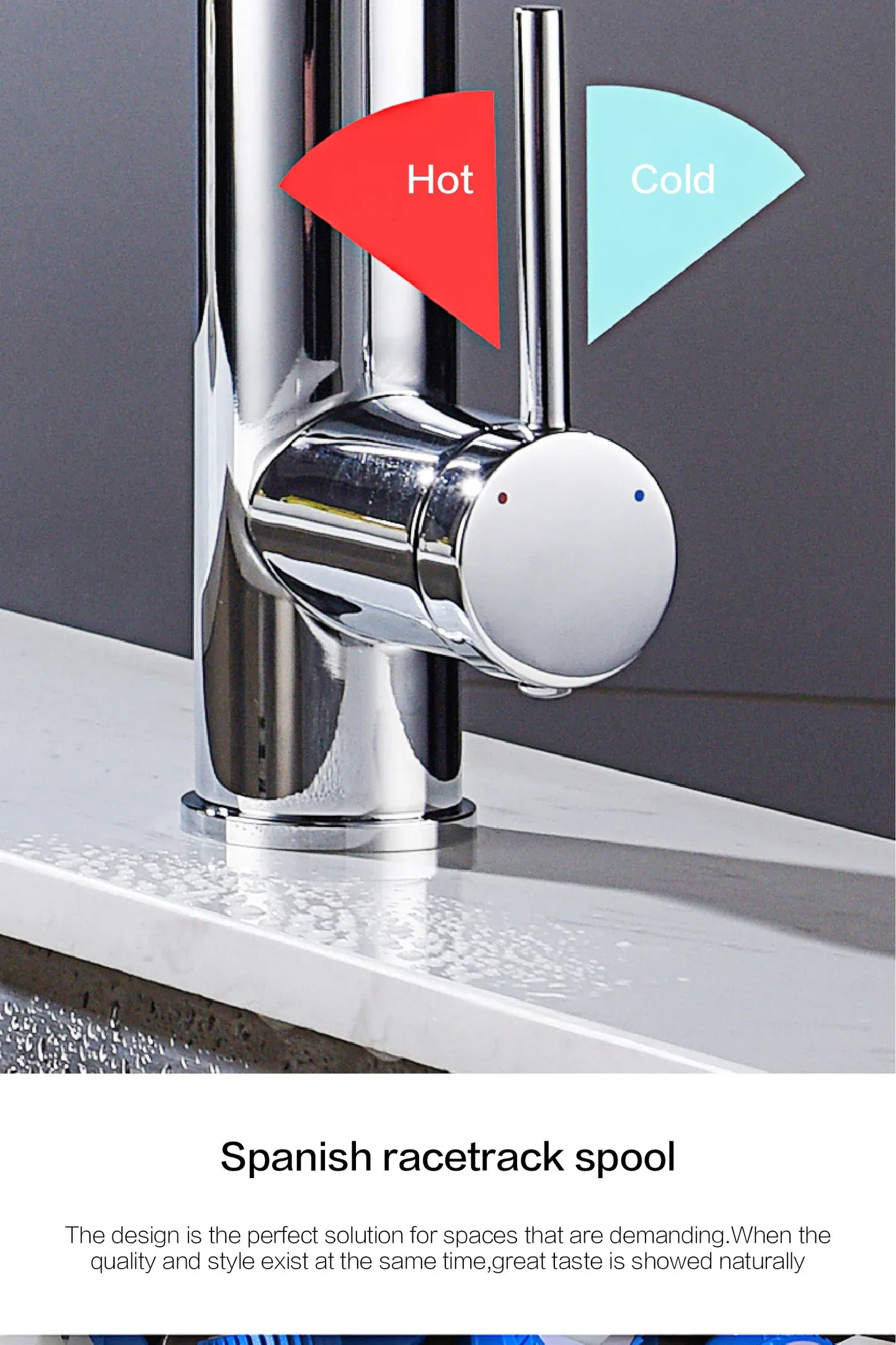 Luxury chrome brass kitchen faucet magnetic suction design with filtered water single hole cold and hot dual control sink faucet