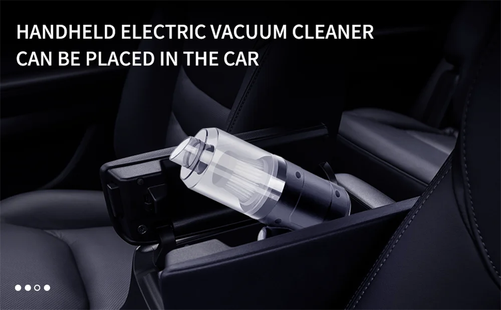 3-in-1 Vacuum Cleaner USB Charging Portable Suction And Blowing Function for Small Car And Household Use