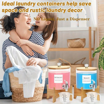Distributeur (1/2 pièces) de savon à lessive avec support - E-menage