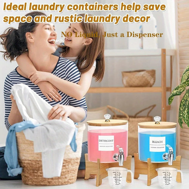 Distributeur (1/2 pièces) de savon à lessive avec support - E-menage