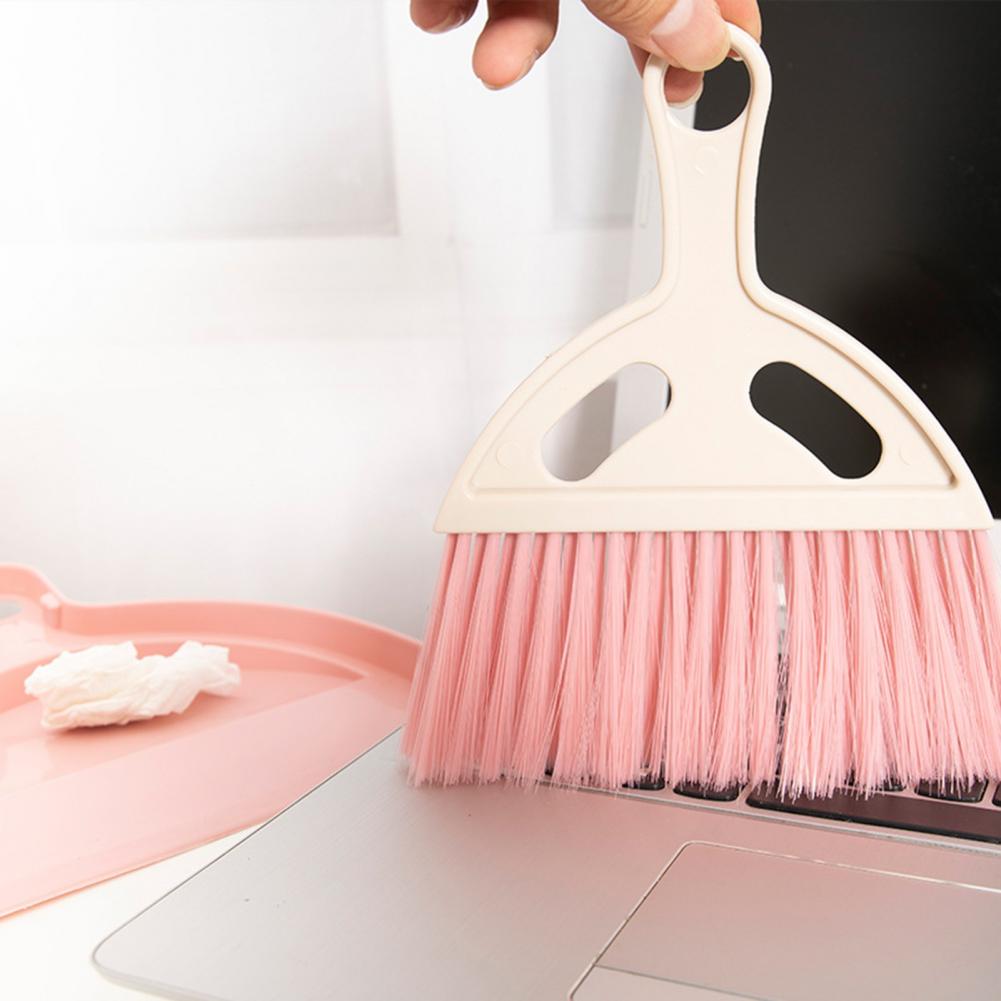 1 Set Small Broom Dustpan Ergonomically Designed Dustpan Brush With Soft Bristles Portable Crumb Sweeper Cleaning Tool For Home