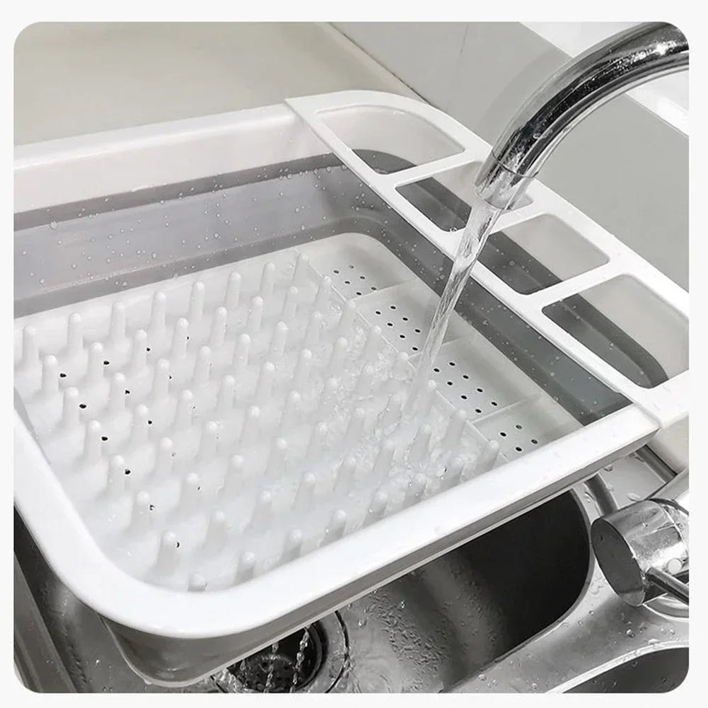 Collapsible Dish Drainer Drainer Rack Dinnerware Organizer Plastic Sink Drying Rack Caravan Camper Van Camping Tent Accessories