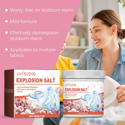 EXPLOSION SALT™ – Lessive à l’Oxygène Actif 5 en 1 | Détachant & Désodorisant Écologique | Parfum Frais Longue Durée | Soin Textile & Douceur Naturelle – 200 g (20 lavages)