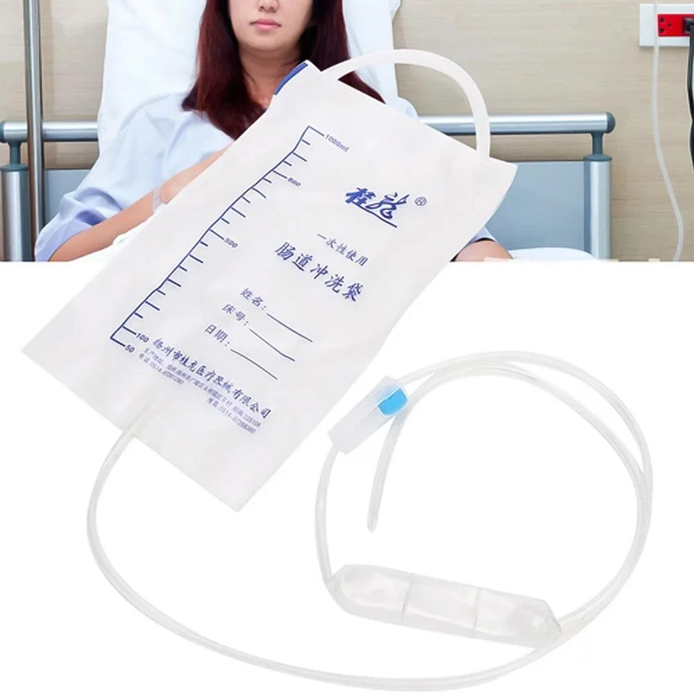 Medical Cleaner Washing Intestine Enema Bag Multifunction Flusher Constipation Anal Vagina Cleaner 1000ML