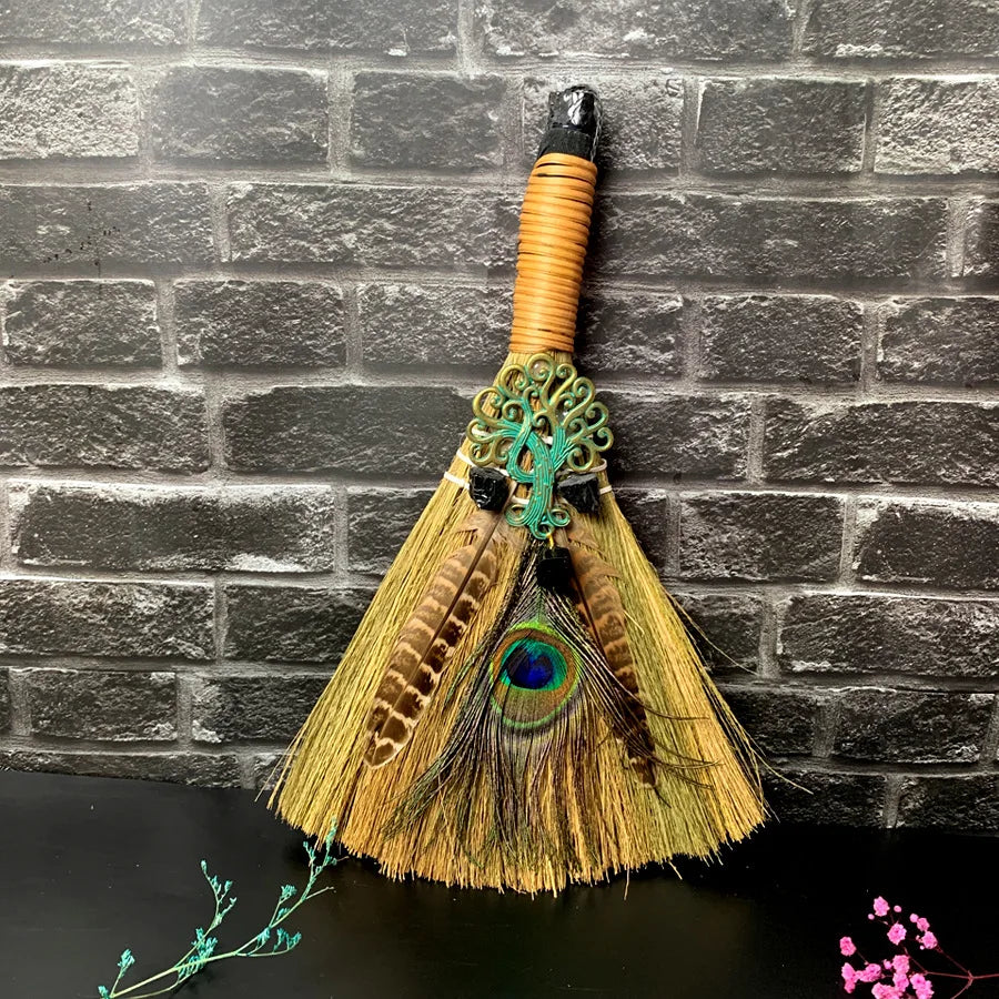 Mystical Witch Broom – Spiritual Cleansing &amp; Altar Decoration