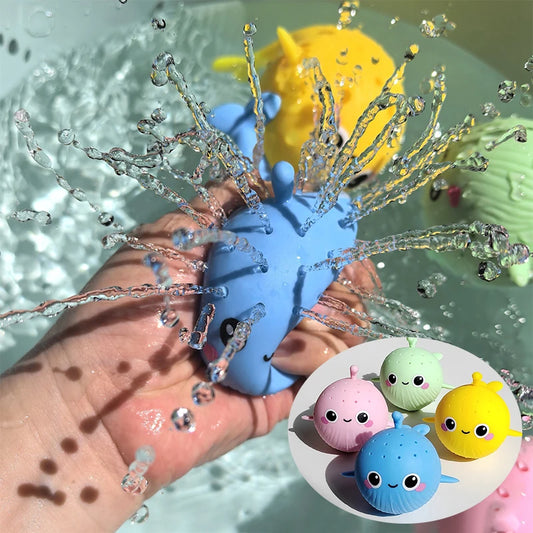 1Pcs Sponge Whale Stress Toy, Water Soak feature for Fun Baby Bath and Summer Swimming Playtime for Kids