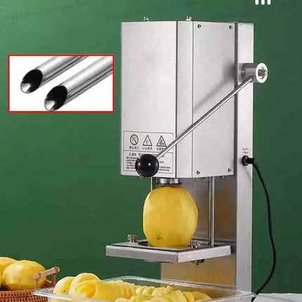 Machine à frites électrique commerciale automatique, machine à frites bouclées, robot culinaire en acier inoxydable, 100 kg/h