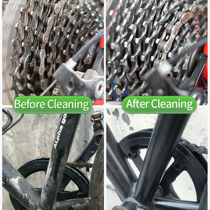Nettoyant Chaîne de Vélo Puissant – Dégraissant Professionnel Concentré 100/350 ml | Spray Nettoyant Transmission, Cassette, Plateau & Dérailleur | Anti-Rouille, Anti-Usure