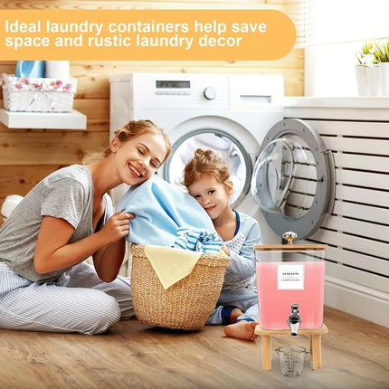 Distributeur de lessive, distributeur de liquide vaisselle avec robinet en acier inoxydable, - E-menage