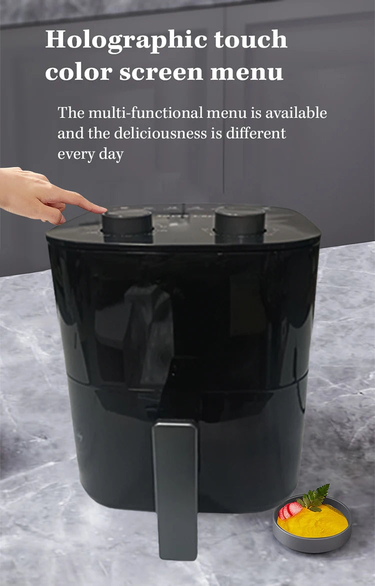 8L Stainless Steel Air Fryer Without Oil Digital Mechanical Control Oil Free Cooker Air Fryer