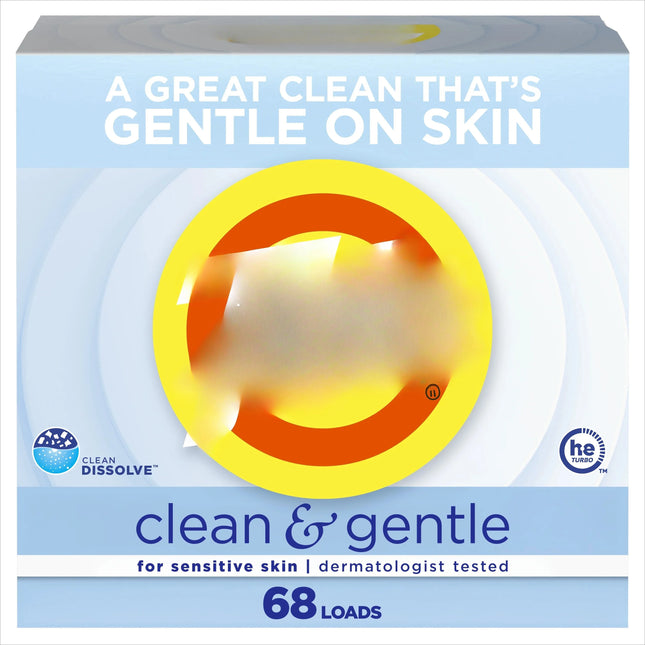 Gentle Unscented Laundry Detergent 77oz 68 Washes, Hypoallergenic Liquid Detergent for Sensitive Skin, Free & Clear
