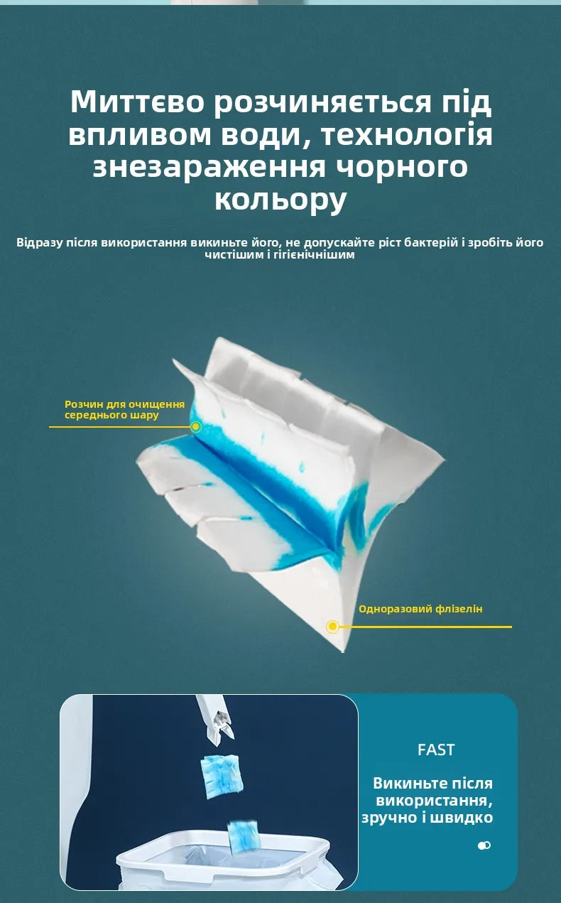 Disposable Toilet Bru with Built-In Cleaner Direct Fluable Head Household Personal Cleaning Tool Batoom Accories