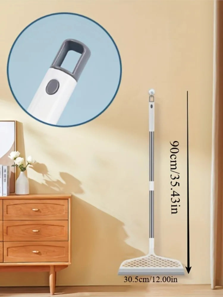 Magic broom with detachable head and double-sided silicone scraper