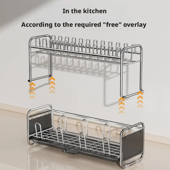 Dish Drying Rack Chopstick Stand Kitchen Bowl Dishes Draining Basket Narrow Cup Holder Over Sink Drainer Draining Shelf Rack