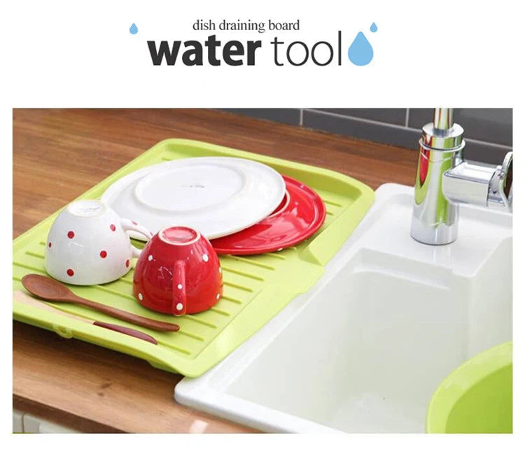 Égouttoir de cuisine en silicone, plateau égouttoir à vaisselle, grand égouttoir pour évier, organisateur de plan de travail, égouttoir pour vaisselle de cuisine