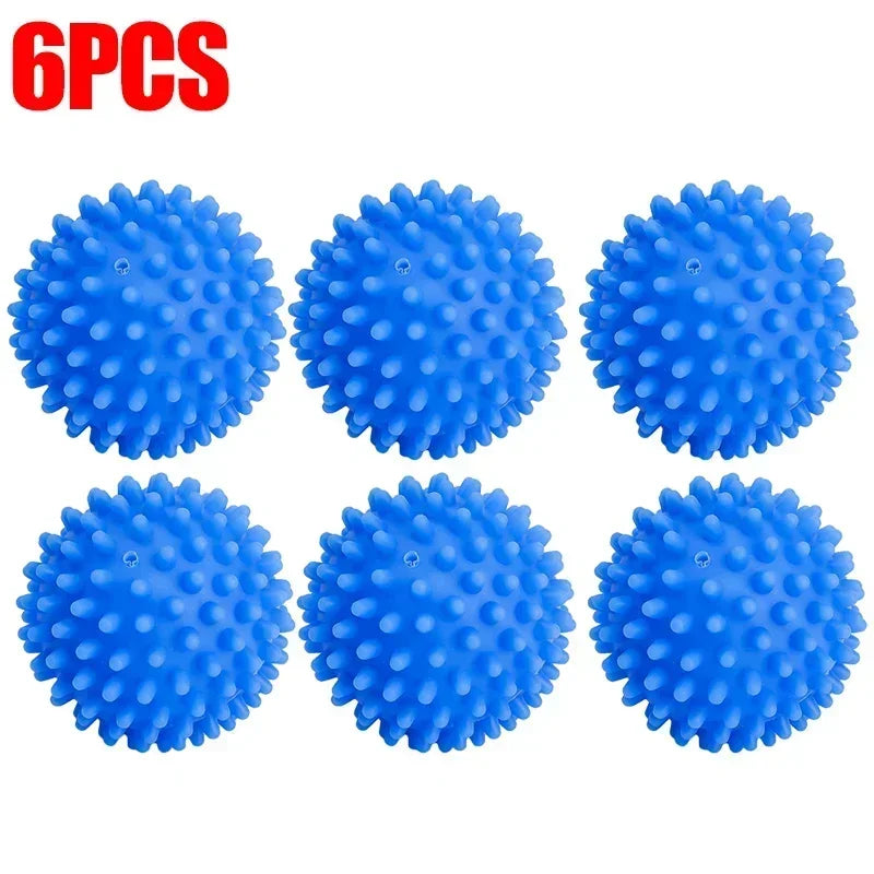 Laundry Balls Anti-Winding Magic Laundry Balls Drying Cleaning Ball Reusable Household Washing Machine Clothes Softener 6/1Pcs - E-menage