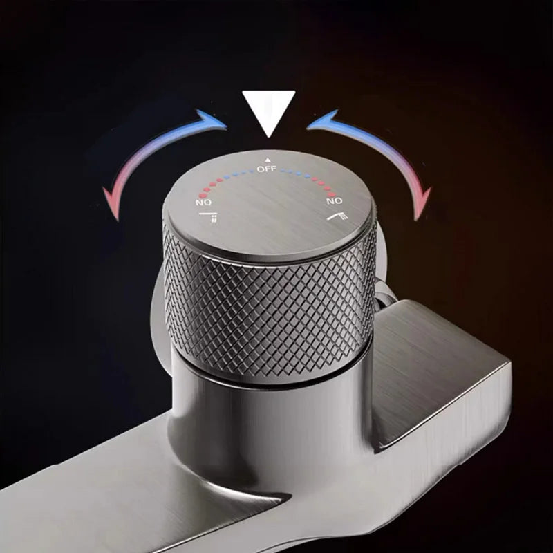 Waterfall Bathtub Faucet Set Handheld Shower Head Wall Mounted Brass Bathroom Tub Filler Waterfall Spout Hot and Cold Mixer Tap