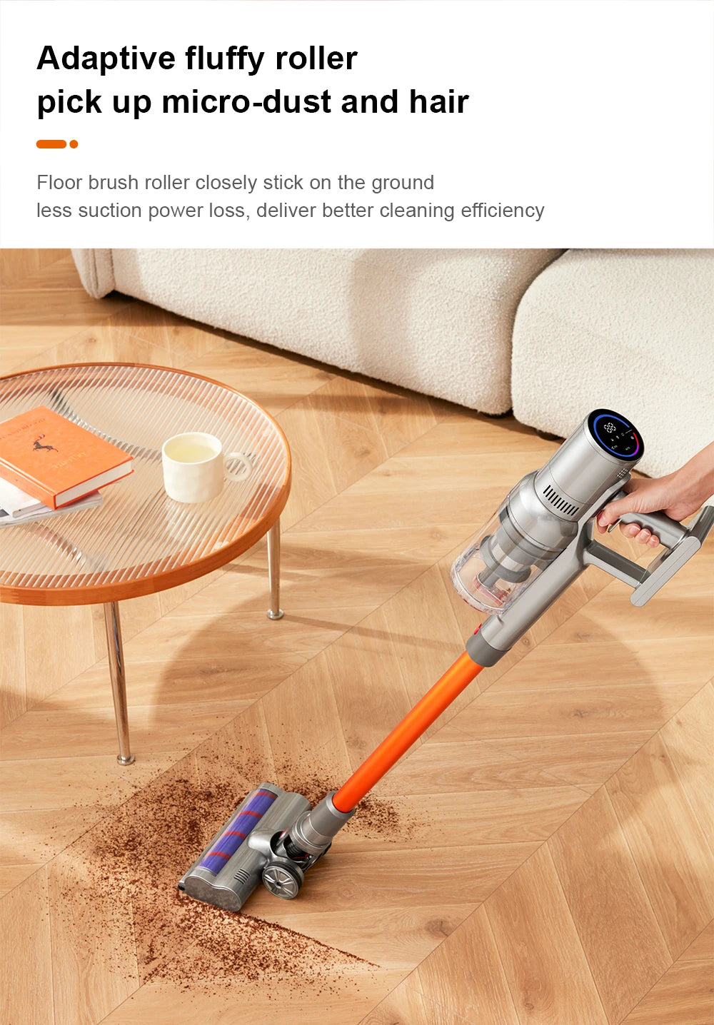 Cordless Handheld Stick Vacuum Cleaner Liectroux i10, Smart Dust Sensing,27KPa,Touch Screen,Suit for Carpet,Floor,Car & Pet Hair
