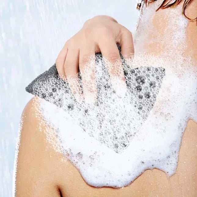 Lot de 10 éponges moussantes nettoyantes pour le bain, double couche, épaisses, avec pochette à savon en nylon pour salle de bain.