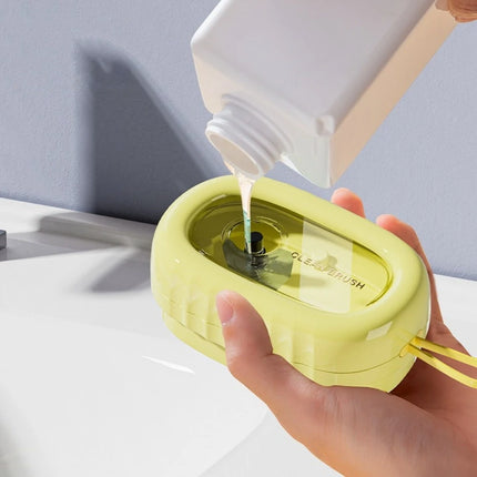 Brosse de nettoyage multifonctionnelle pour vêtements avec distributeur de savon