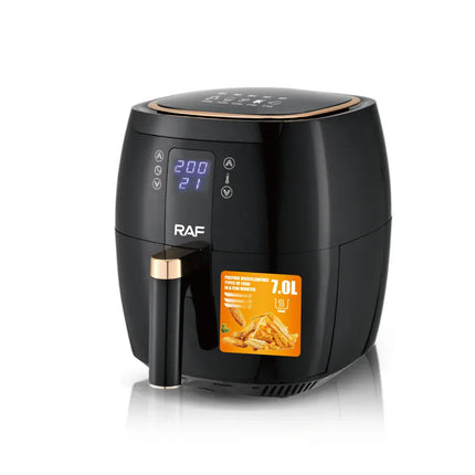 Friteuse à air multifonctionnelle 7 L 1600 W sans huile, cuisson à air chaud à 360°