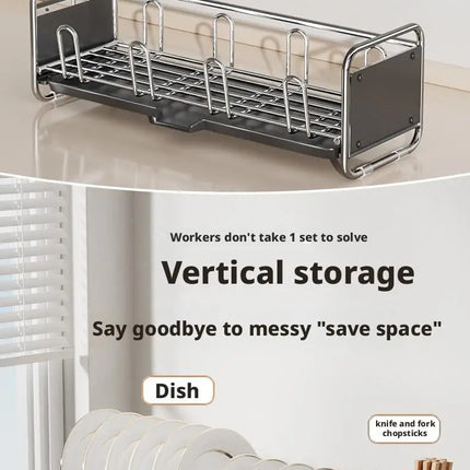 Égouttoir à vaisselle, porte-baguettes, panier d'égouttage pour bols et assiettes, porte-tasses étroit, égouttoir à vaisselle sur évier, étagère d'égouttage