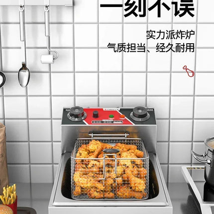 220V Professional Fryer Electric Cookware for Kitchen Deep French Fries Commercial Fryers Frying Oil Cooker Timer Arfrai AE