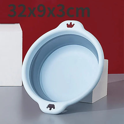 Portable Foldable Laundry Basin Plastic Travel Folding Wash Basin Safe Durable Foldable Wash Basin Bathroom Household Supplies - E-menage