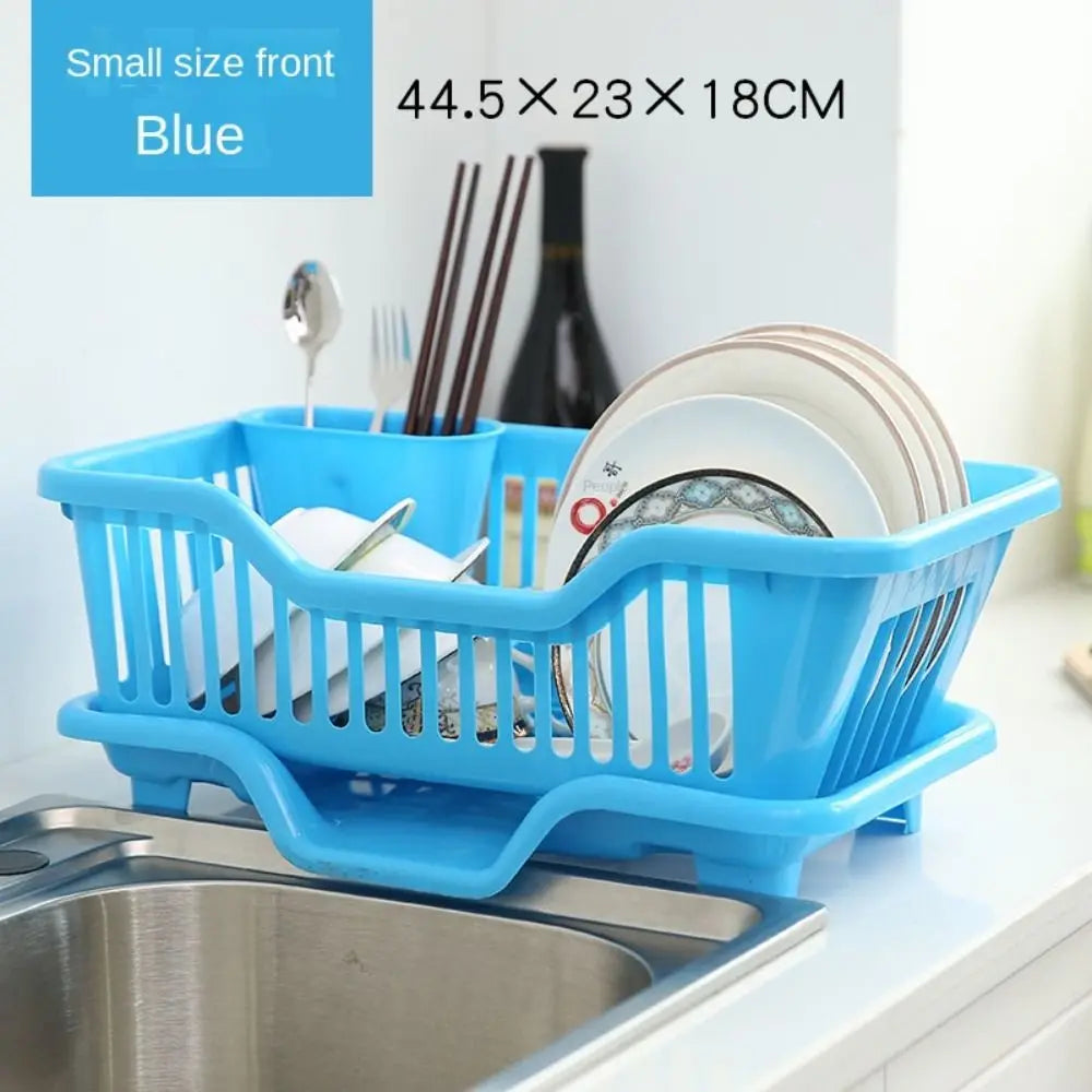 Dish Drying Rack Kitchen Utensils Drainer Rack with Drain Board Countertop Dinnerware Plates Bowls Chopsticks Spoons Organizer