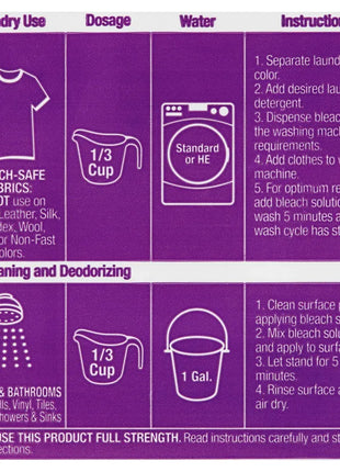 Eau de Javel Anti-Éclaboussures à la Lavande – 2,3 L | Nettoyant Multi-Surfaces & Blanchissant Puissant | Désinfectant & Détachant pour le Linge – Formule Concentrée, Facile à Verser