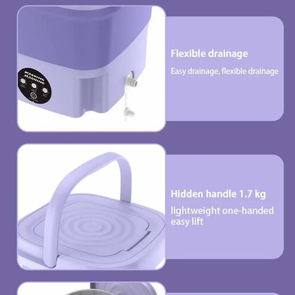 Machine à laver portable de 8 litres - E-menage