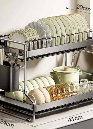 Dish Drainer Kitchen Storage Organization Stainless Steels Drainer Kitchen Dishes Kitchenware Tableware Drainer Board Rack