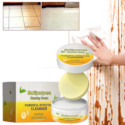 Multipurpose Cleaner Cream Powerful Decontamination Kitchen Paste Stain Remover Stain Polishing Cream for Kitchen Bathroom